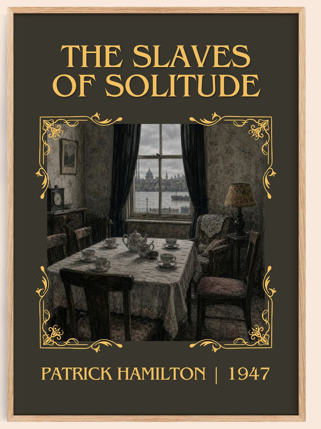 The Slaves of Solitude Classic Book Art Print by Patrick Hamilton – book poster