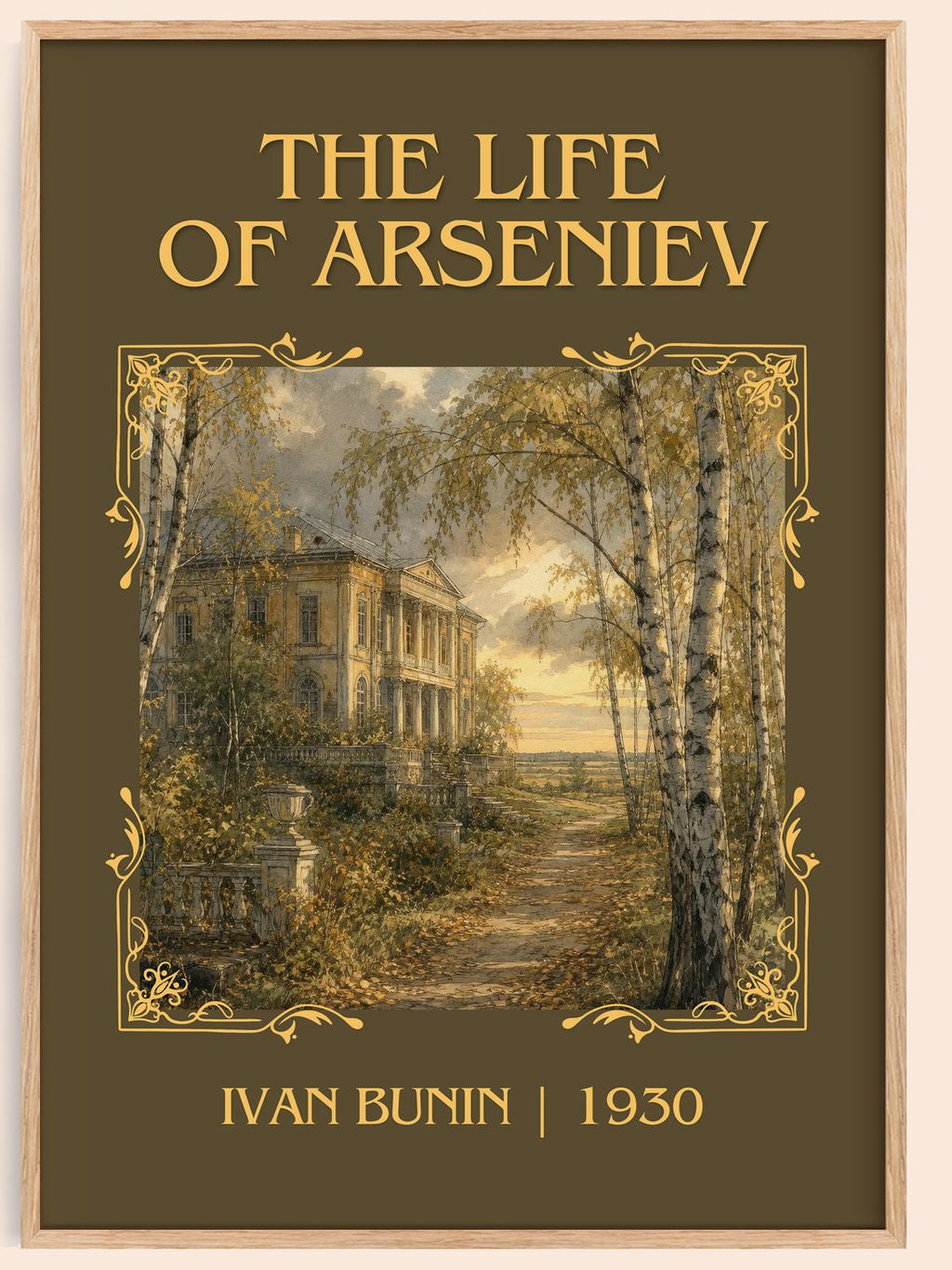 The Life Of Arseniev Classic Book Art Print by Ivan Bunin – book poster