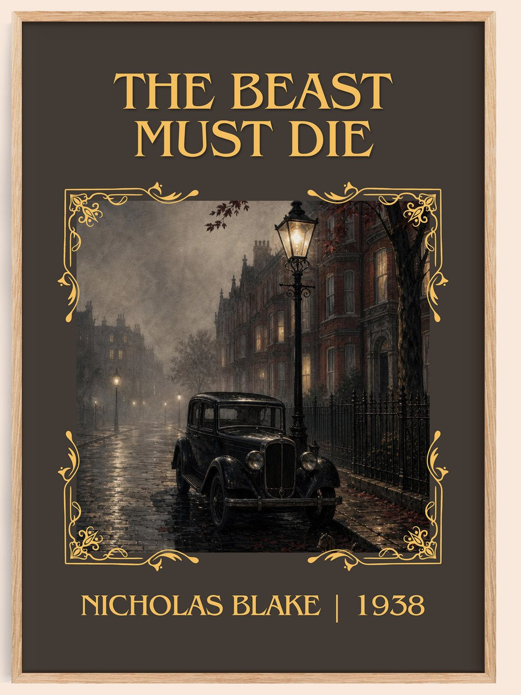 The Beast Must Die Classic Book Art Print by Nicholas Blake – book poster