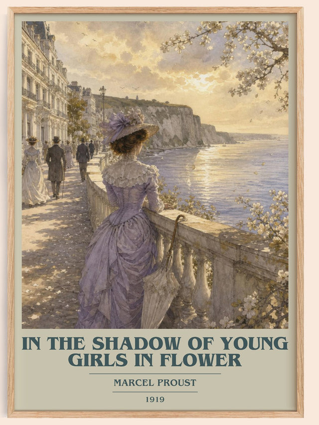 In The Shadow Of Young Girls In Flower Book Cover Poster by M. Proust