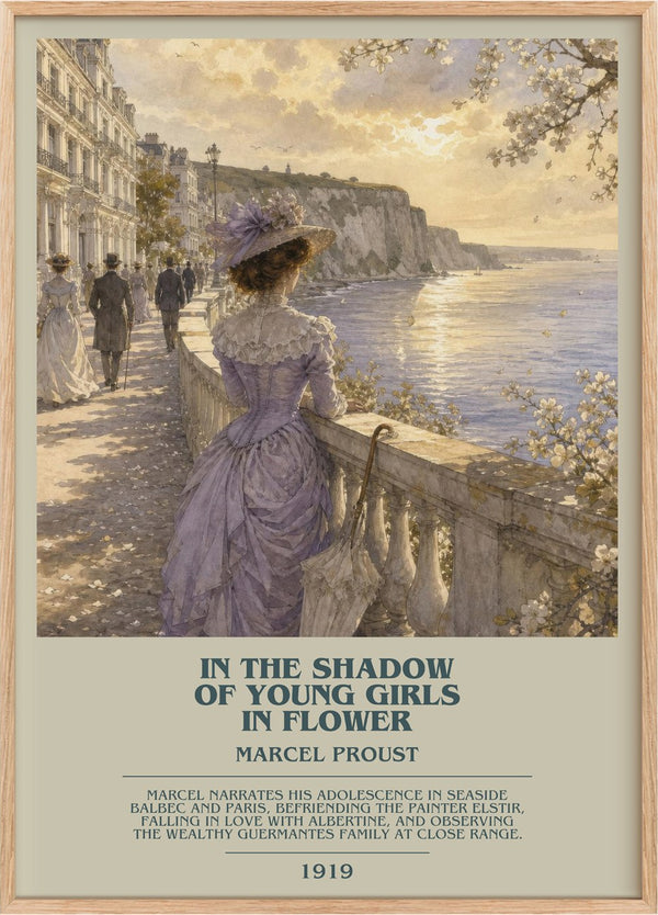 In The Shadow Of Young Girls In Flower Bookish Wall Art by M. Proust