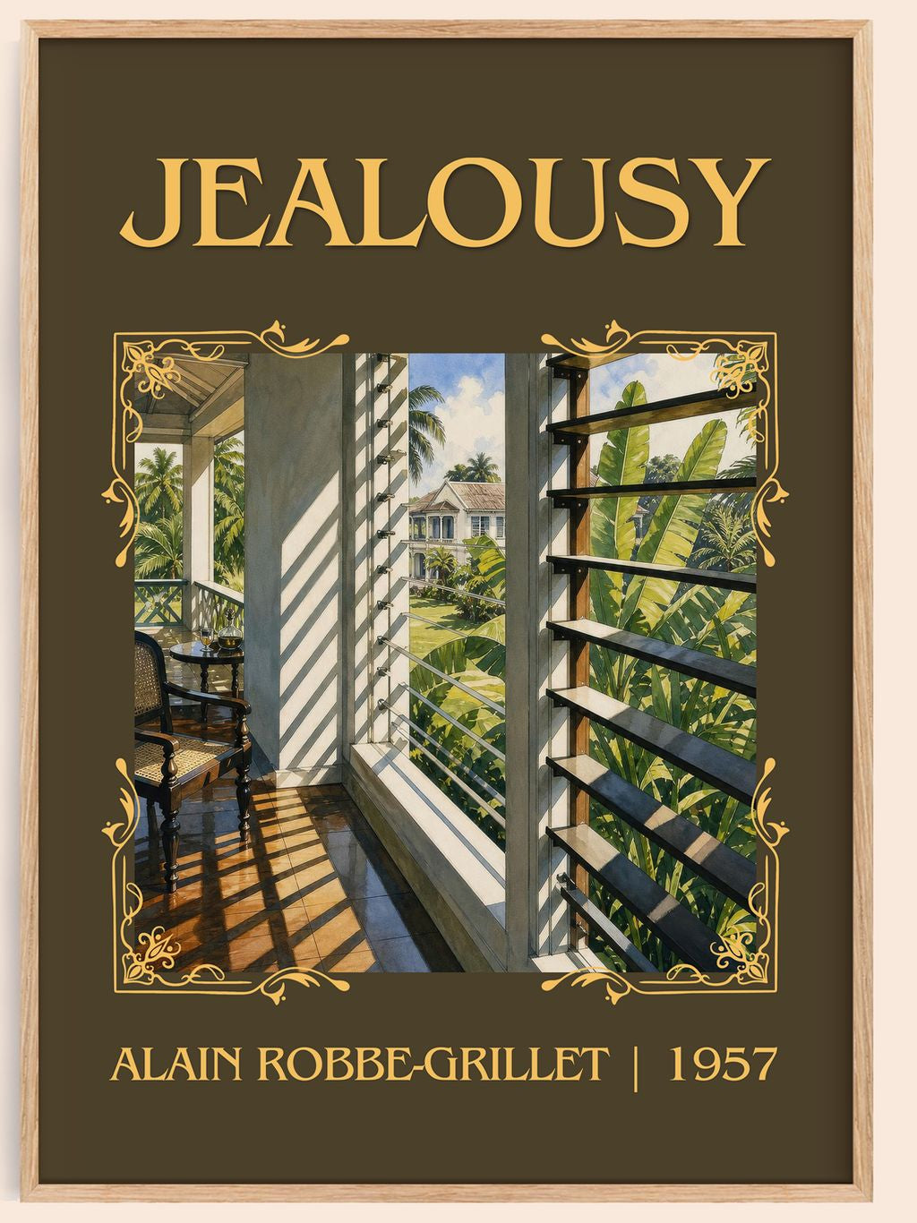 Jealousy Classic Book Art Print by Alain Robbe-Grillet – book poster