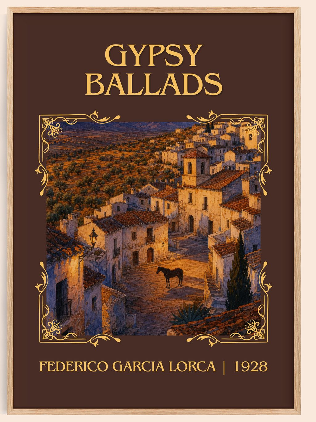 Gypsy Ballads Classic Book Art Print by Federico García Lorca – book poster
