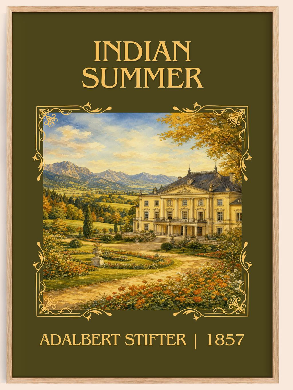 Indian Summer Classic Book Art Print by Adalbert Stifter – book poster