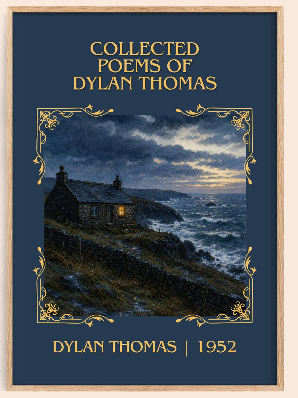 Collected Poems of Dylan Thomas Classic Book Art Print by Dylan Thomas – book poster