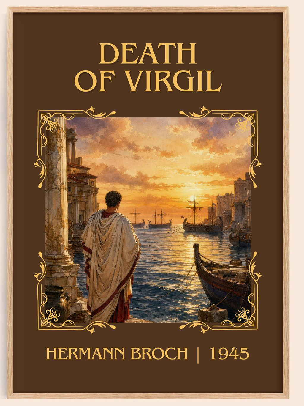 Death of Virgil Classic Book Art Print by Hermann Broch – book poster