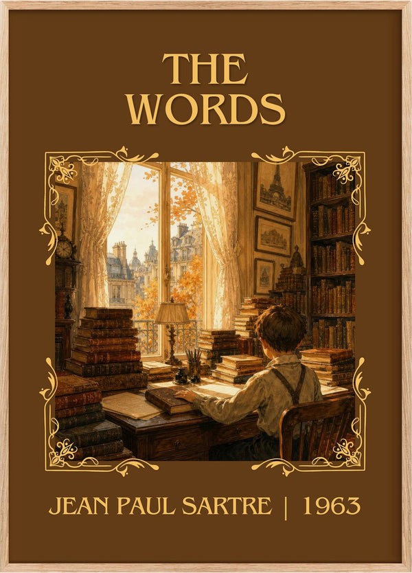 The Words Classic Book Art Print by Jean Paul Sartre