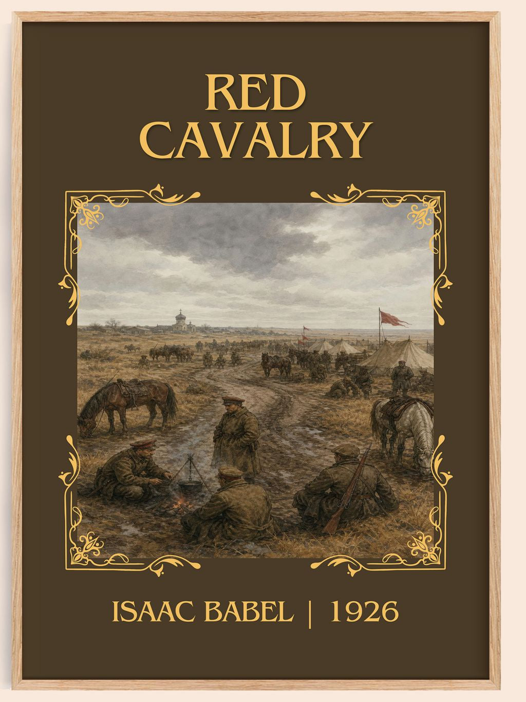 Red Cavalry Classic Book Art Print by Isaac Babel – book poster