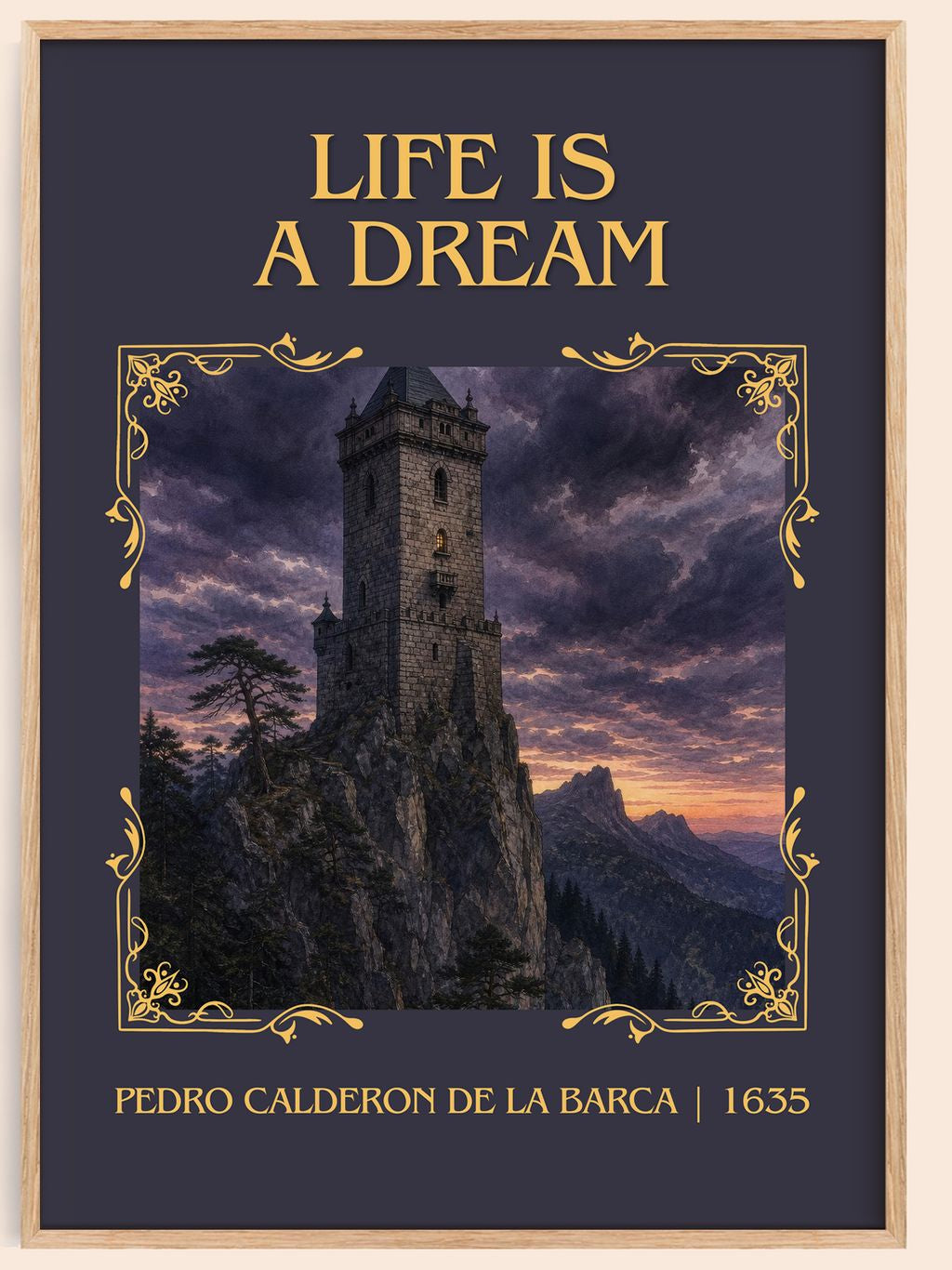 Life Is a Dream Classic Book Art Print by Pedro Calderón de la Barca – book poster