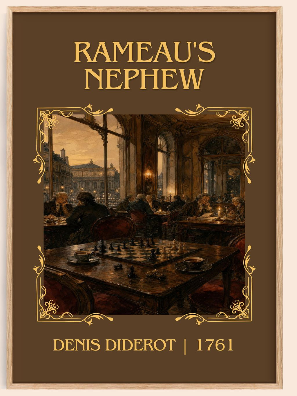 Rameau's Nephew Classic Book Art Print by Denis Diderot – book poster
