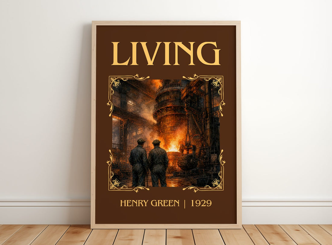 Living Classic Book Art Print by Henry Green – framed print leaning on a wooden floor