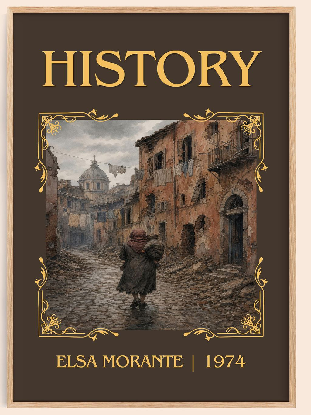 History Classic Book Art Print by Elsa Morante – book poster
