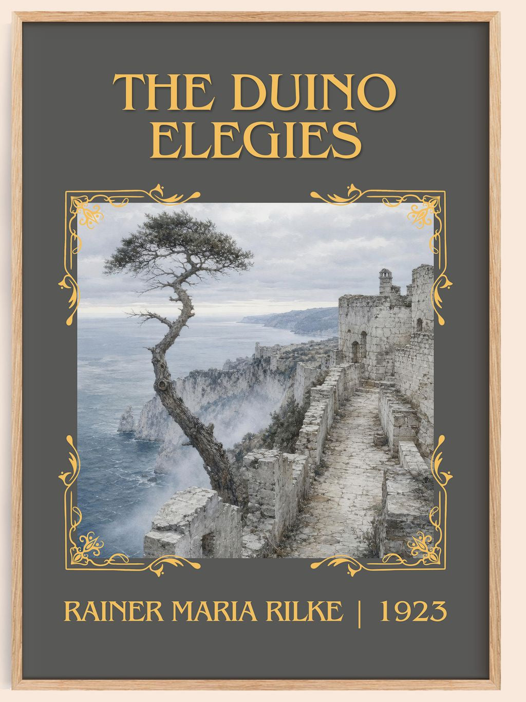 The Duino Elegies Classic Book Art Print by Rainer Maria Rilke – book poster