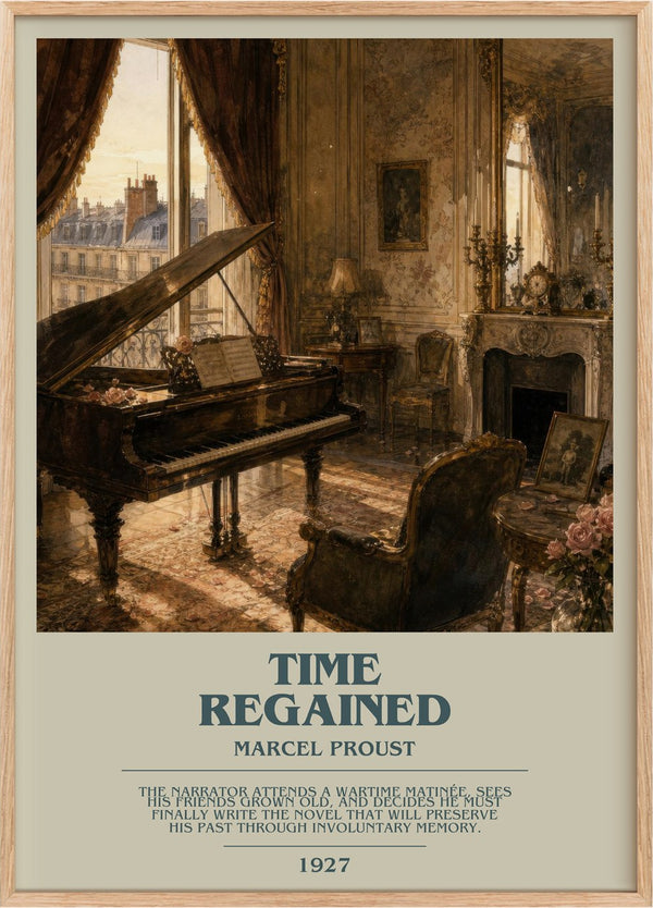 Time Regained Bookish Wall Art by Marcel Proust
