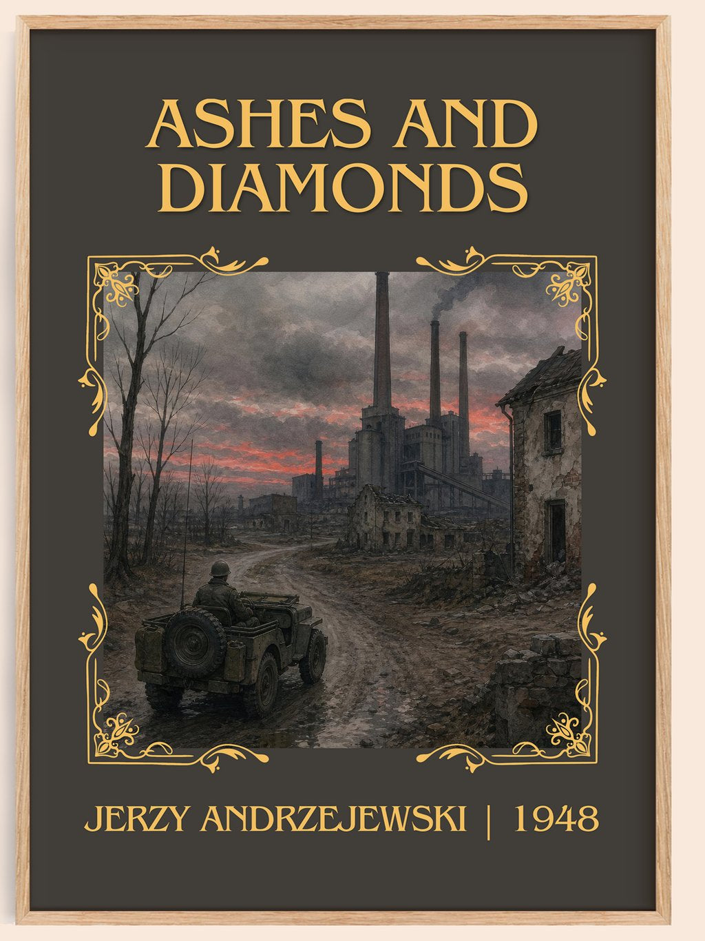 Ashes and Diamonds Classic Book Art Print by Jerzy Andrzejewski – book poster