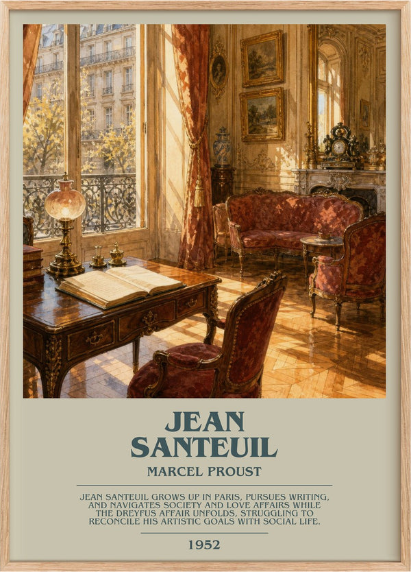 Jean Santeuil Bookish Wall Art by Marcel Proust