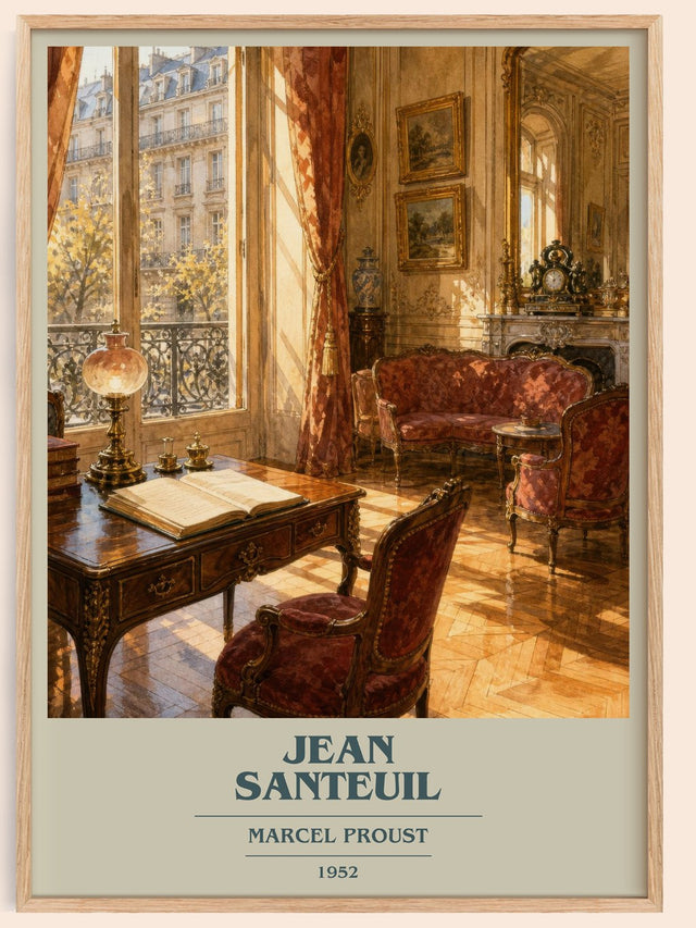 Jean Santeuil Book Cover Poster by Marcel Proust