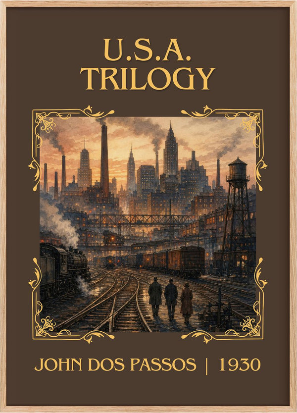 U.S.A. Trilogy Classic Book Art Print by John Dos Passos