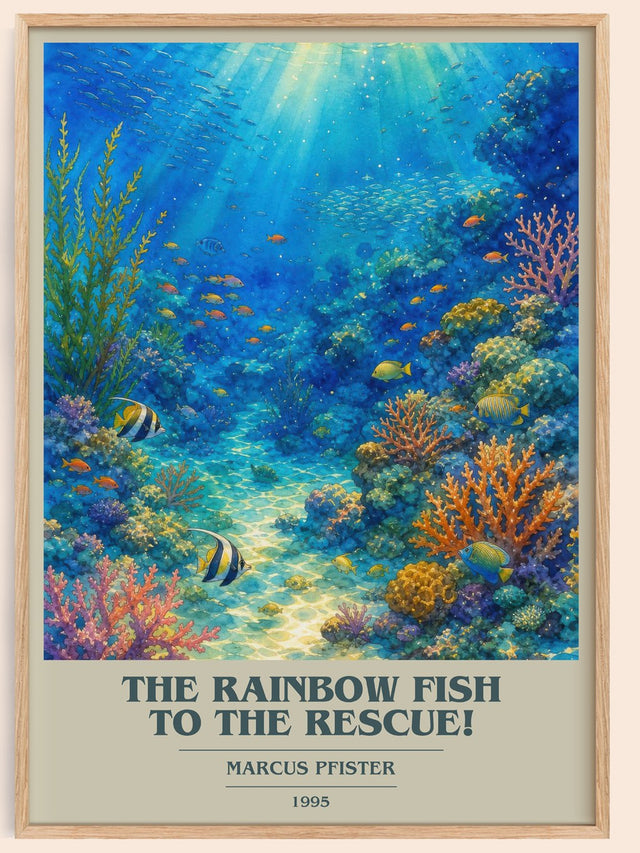 The Rainbow Fish To The Rescue! Book Cover Poster by Marcus Pfister