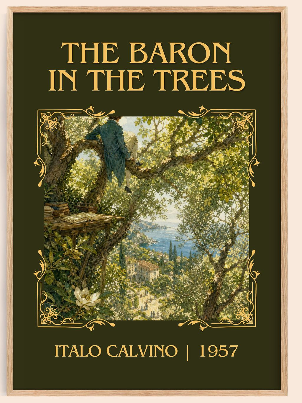 The Baron in the Trees Classic Book Art Print by Italo Calvino – book poster