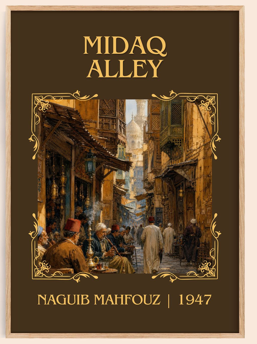 Midaq Alley Classic Book Art Print by Naguib Mahfouz – book poster