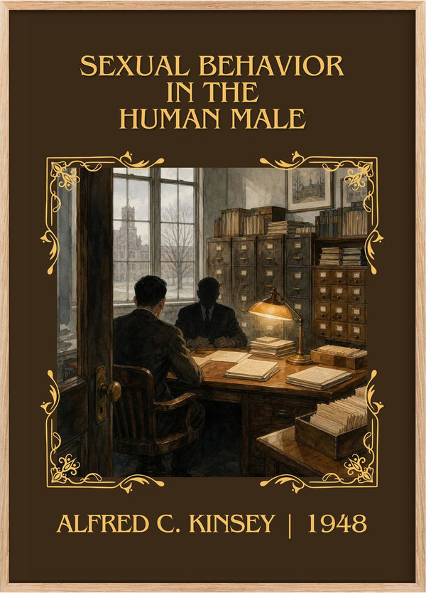 Sexual Behavior in the Human Male Classic Book Art Print by A. Kinsey