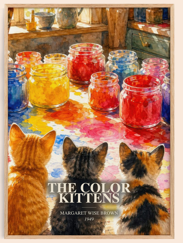 The Color Kittens Book Watercolour Illustration by Margaret Wise Brown