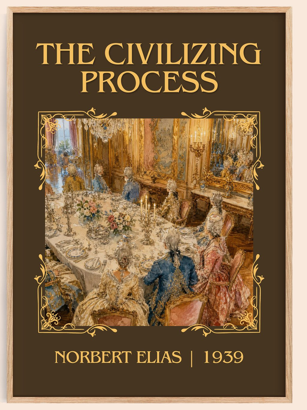 The Civilizing Process Classic Book Art Print by Norbert Elias – book poster
