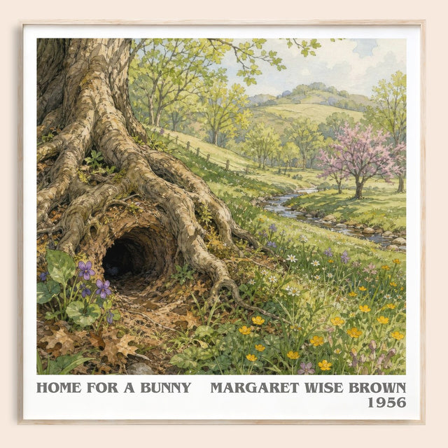Home For A Bunny Literary Art Print by Margaret Wise Brown
