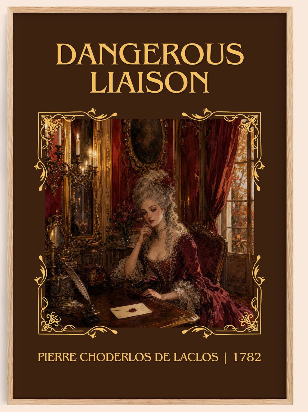 Dangerous Liaison Classic Book Art Print by Pierre Choderlos de Laclos – book poster