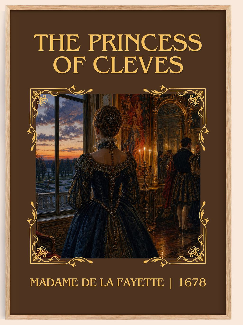 The Princess of Cleves Classic Book Art Print by Madame de La Fayette – book poster