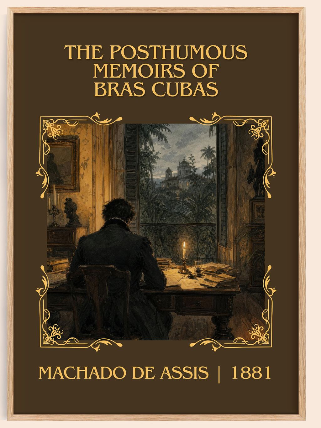 Posthumous Memoirs of Bras Cubas Classic Book Art Print by M. Assis – book poster