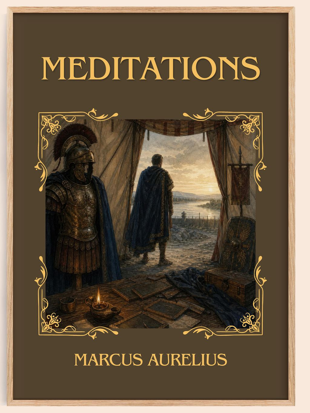 Meditations Classic Book Art Print by Marcus Aurelius – book poster