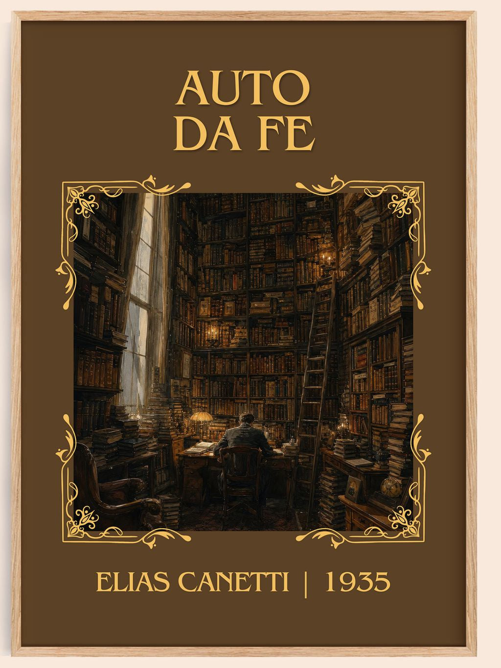 Auto Da Fé Classic Book Art Print by Elias Canetti – book poster