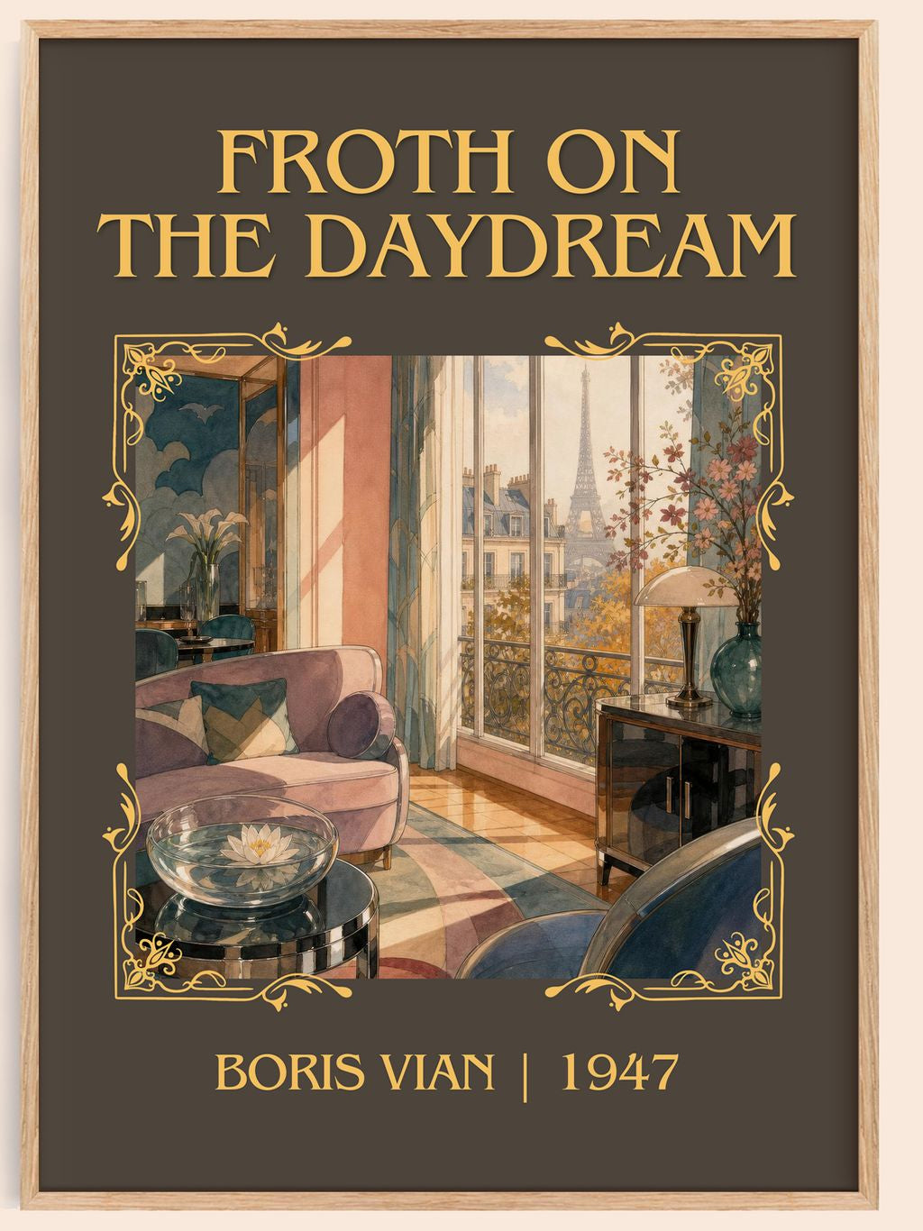 Froth on the daydream Classic Book Art Print by Boris Vian – book poster