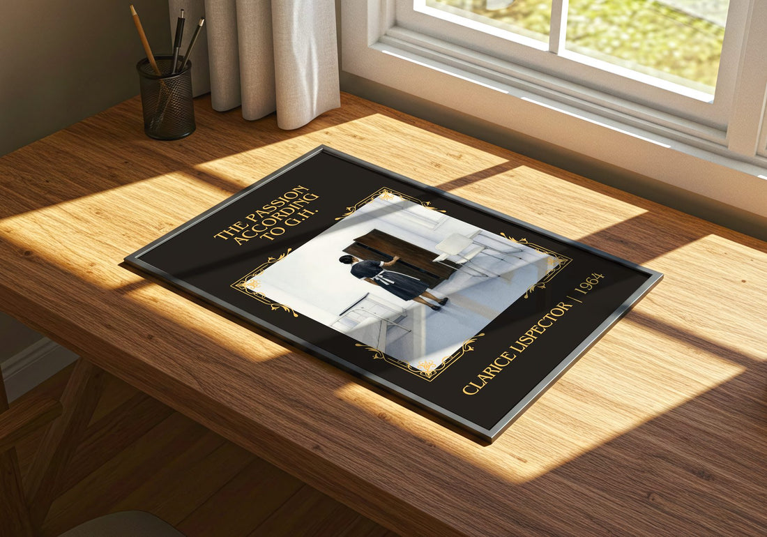Passion According to G.H. Classic Book Art Print by Clarice Lispector – print on a sunlit desk