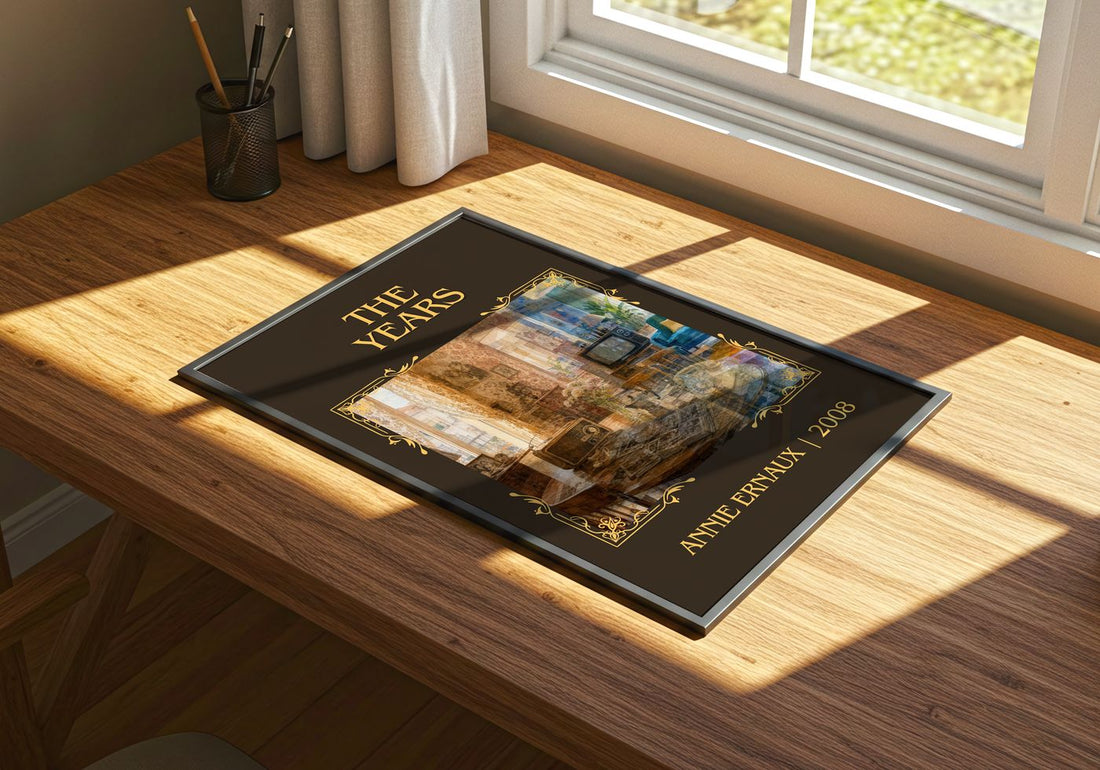 The Years Classic Book Art Print by Annie Ernaux – print on a sunlit desk
