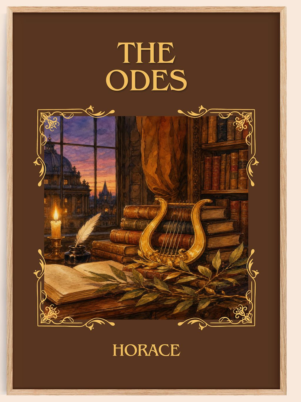 The Odes Classic Book Art Print by Horace – book poster