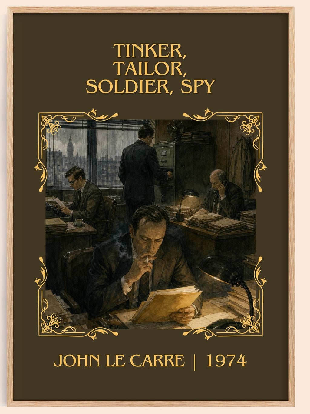 Tinker, Tailor, Soldier, Spy Classic Book Art Print by John le Carré – book poster
