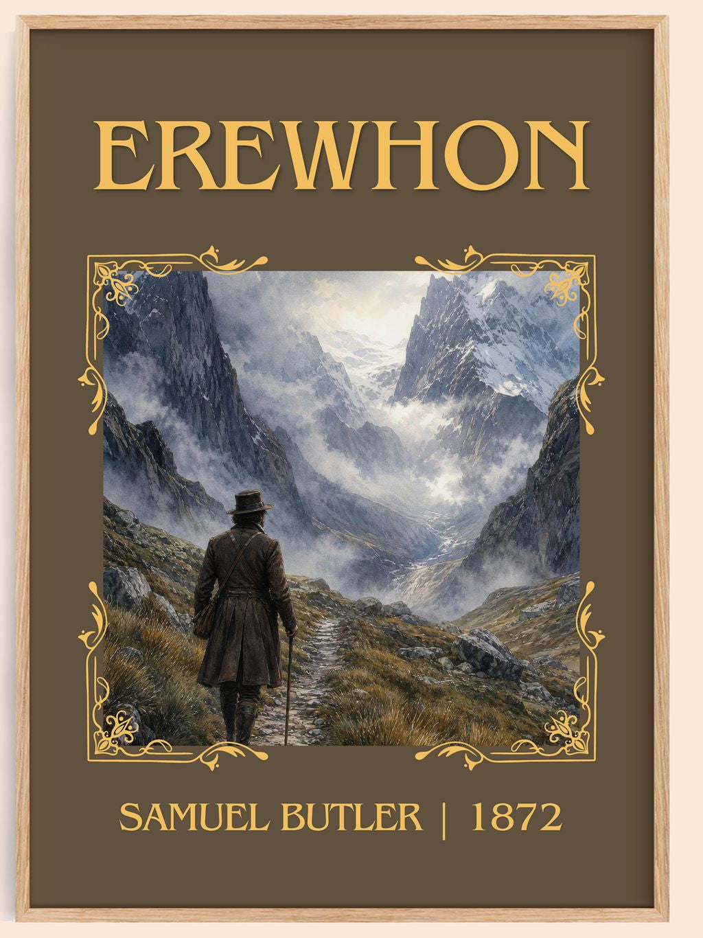 Erewhon Classic Book Art Print by Samuel Butler – book poster