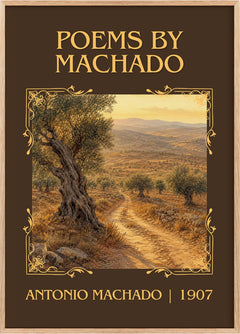 Poems by Machado Classic Book Art Print by Antonio Machado