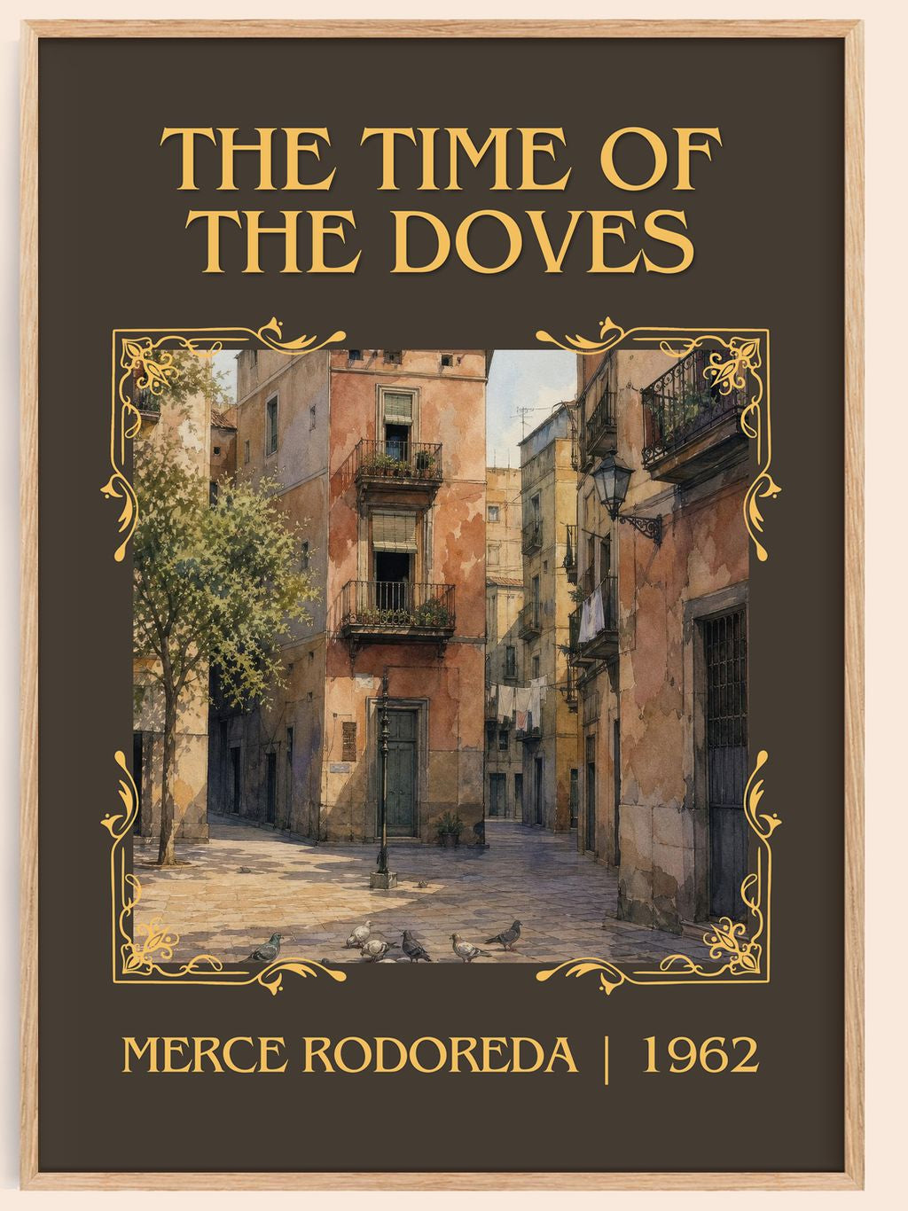 The Time Of The Doves Classic Book Art Print by Merce Rodoreda – book poster