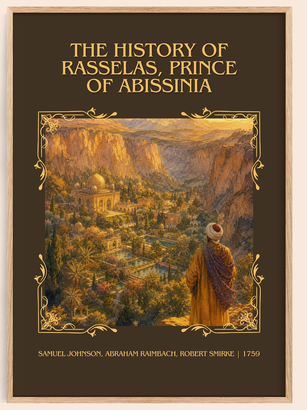 The History of Rasselas, Prince of Abissinia Classic Book Art Print by Samuel Johnson, Abraham Raimbach, Robert Smirke – book poster