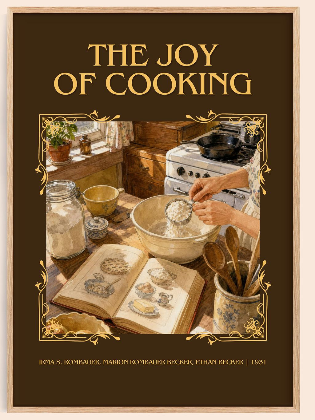 Joy of Cooking Classic Book Art Print by I. Becker – book poster