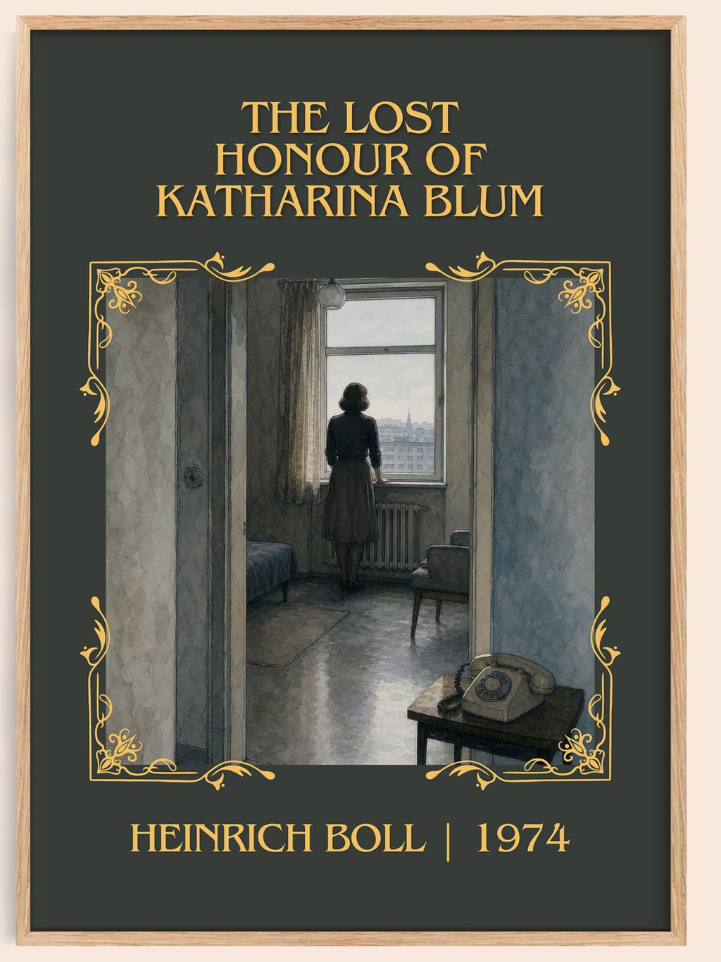 Lost Honour of Katharina Blum Classic Book Art Print by Heinrich Böll – book poster