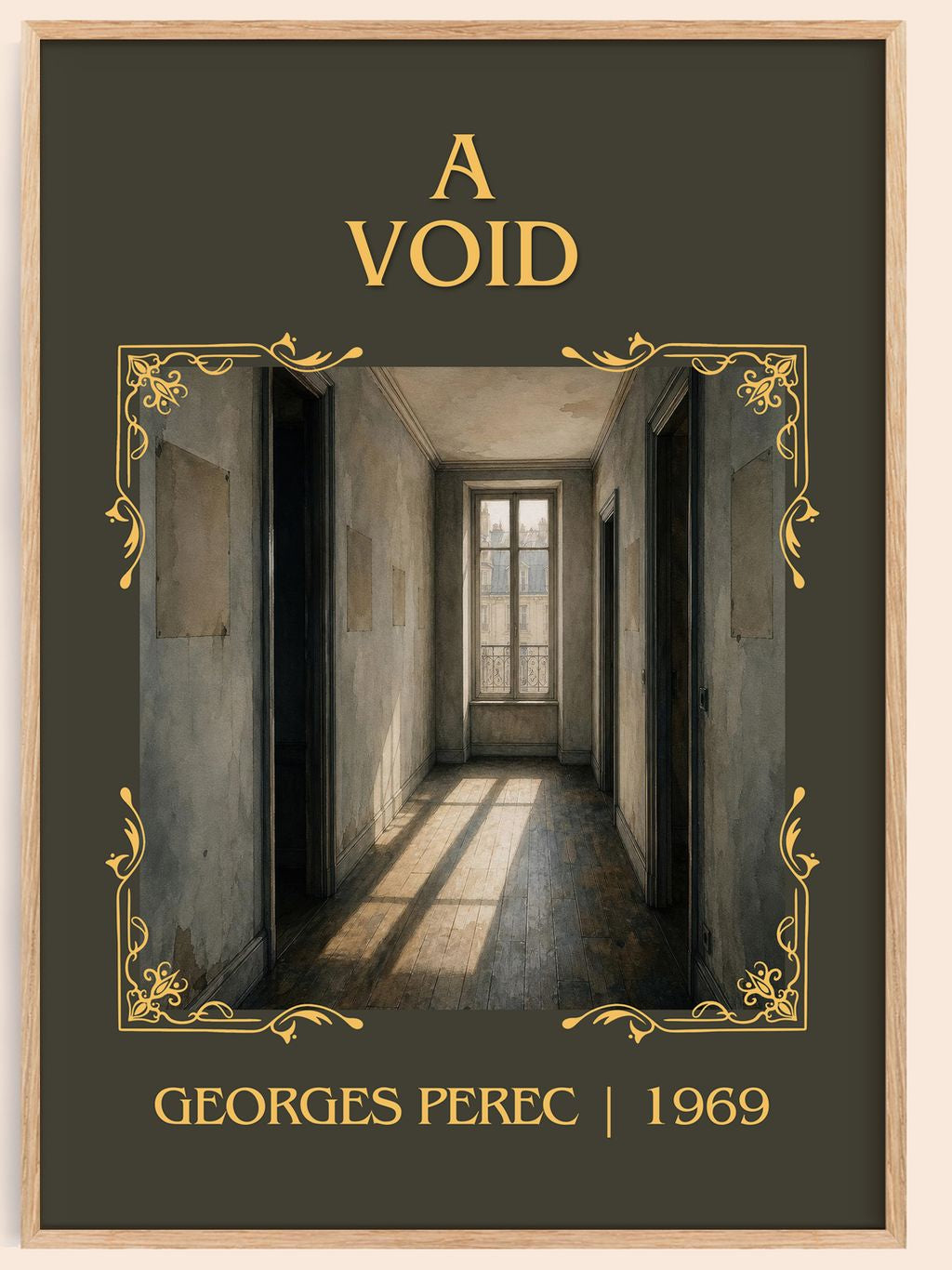 A Void Classic Book Art Print by Georges Perec – book poster