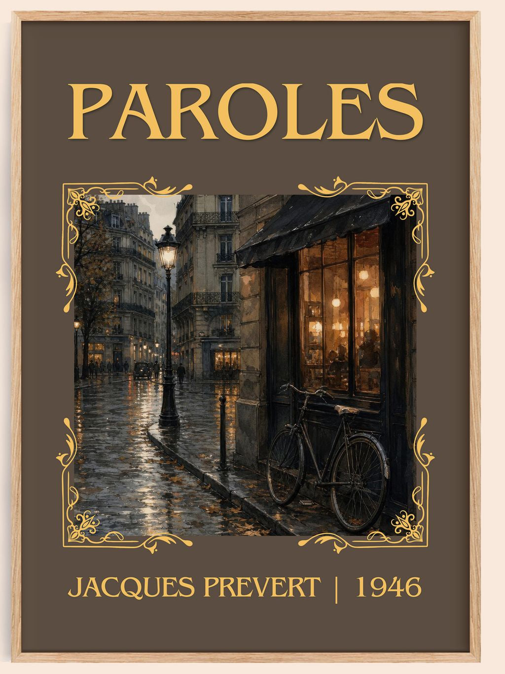Paroles Classic Book Art Print by Jacques Prévert – book poster