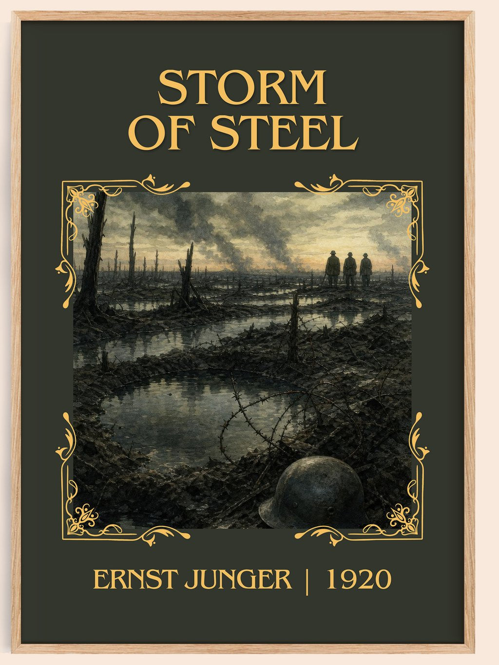 Storm of Steel Classic Book Art Print by Ernst Jünger – book poster