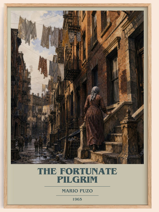 The Fortunate Pilgrim Book Cover Poster by Mario Puzo