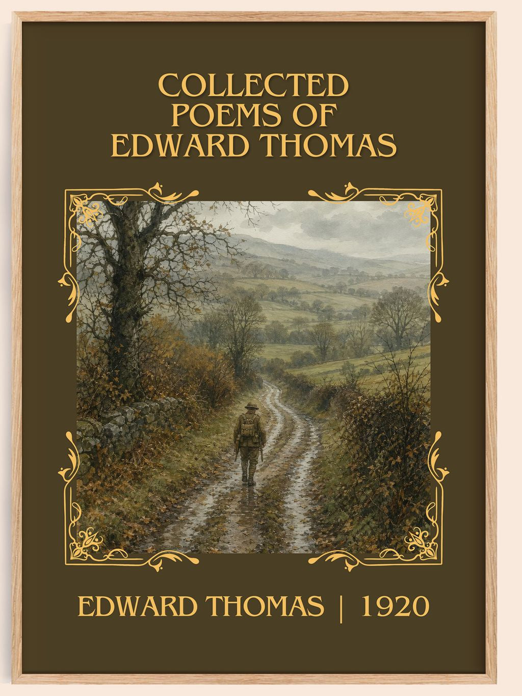 Collected Poems Of Edward Thomas Classic Book Art Print by E. Thomas – book poster